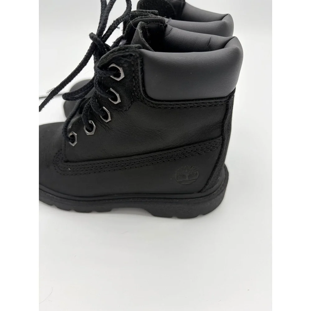 Timberland Toddler 6 Inch Premium Waterproof Boot Black Nubuck 10810 Size 7T
